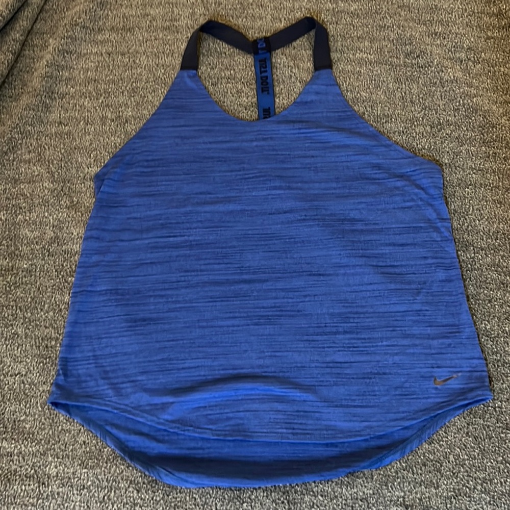 Nike Tank. Size L. Blue. Worn once. Perfect condition.